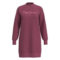 рокля,дамски,поли,и,рокли,pepe,jeans,lexie,long,sleeve,dress,pink,(dark,blush)