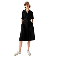 рокля,дамски,поли,и,рокли,lacoste,polo,v,short,sleeve,dress,black,(black)