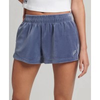 къси,панталони,дамски,панталони,superdry,code,sl,velour,shorts,flint,stone,blue,grey,(blue)