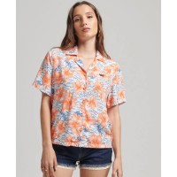 дамски,блузи,дамски,ризи,superdry,vintage,beach,resort,shirt,multicolor,(hibiscus,navy)
