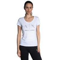 тениска,мъжки,тениски,armani,exchange,8nyt83,short,sleeve,t,shirt,white,black,(white)
