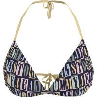 дамски,бански,костюми,tommy,jeans,uw0uw04081,bikini,top,black,(tj,type,print)