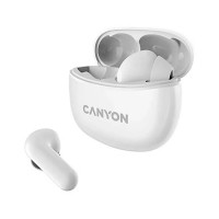 слушалки,слушалки,canyon,cns,tws5w,wireless,earphones,white