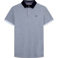 мъжки,блузи,с,яка,hackett,woven,collar,short,sleeve,polo,light,grey,marl,(grey)