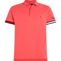 дамски,блузи,с,яка,мъжки,блузи,с,яка,tommy,hilfiger,flag,cuff,slim,short,sleeve,polo,orange,(deep,crimson,fruit)
