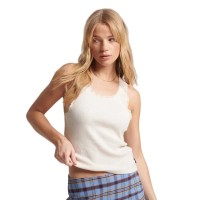 тениска,мъжки,тениски,дамски,тениски,superdry,vintage,lace,trim,sleeveless,t,shirt,white,(oatmeal,marl)