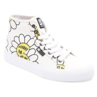 обувки,дамски,маратонки,dc,shoes,manual,hi,txse,trainers,white,black,flower,(white)