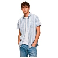 риза,с,къс,ръкав,мъжки,ризи,pepe,jeans,luther,short,sleeve,shirt,blue