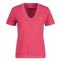 тениска,дамски,тениски,gant,sunfaded,short,sleeve,v,neck,t,shirt,magenta,pink,(pink)