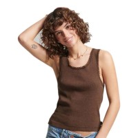 тениска,дамски,тениски,superdry,vintage,lace,trim,sleeveless,t,shirt,dark,chocolate,brown,marl,(brown)