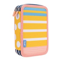 канцеларски,принадлежности,milan,filled,double,decker,swims,2,special,series,pencil,case,yellow,(pink,yellow)