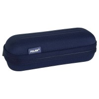 канцеларски,принадлежности,milan,semi,rigid,oval,1918,series,pencil,case,navy,blue,(black)