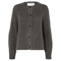 жилетка,мъжки,пуловери,дамски,пуловери,selected,lulu,short,cardigan,beige,(medium,grey,melange)