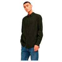 риза,с,дълъг,ръкав,мъжки,ризи,jack,&,jones,gingham,twill,long,sleeve,shirt,rosin,detail,solid,slim,fit,(green)