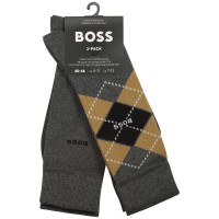 чорапи,мъжки,чорапи,boss,argyle,10244703,socks,2,pairs,grey,(medium,grey)