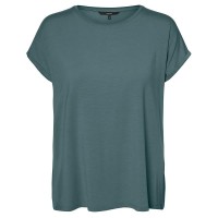 тениска,дамски,тениски,vero,moda,ava,plain,short,sleeve,t,shirt,north,atlantic,(green)