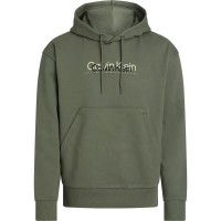 суичър,мъжки,пуловери,calvin,klein,double,flock,logo,hoodie,thyme,(green)