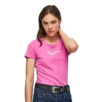 тениска,дамски,тениски,pepe,jeans,new,virginia,short,sleeve,t,shirt,pink,(dark,rose)