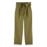 панталони,дамски,панталони,scotch,&,soda,daisy,straight,leg,paperbag,fit,high,waist,pants,green