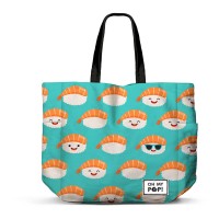 пазарска,чанта,всички,чанти,oh,my,pop,horizontal,fan,nigiri,shopping,bag,blue,(turquoise)