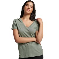 тениска,дамски,тениски,superdry,studios,slub,embroidered,short,sleeve,v,neck,t,shirt,sea,spray,green,(pink)