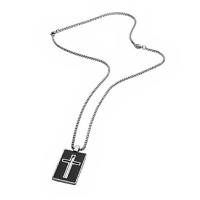 бижутерия,police,s14ara01p,necklace,clear,(silver,black)