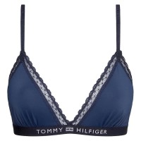 дамско,бельо,дамски,бикини,и,танкини,tommy,hilfiger,tonal,logo,lace,unlined,triangle,bra,desert,sky,(blue)