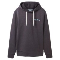 суичър,мъжки,пуловери,tom,tailor,1037751,logo,hoodie,grey,(dark,grey,melange)