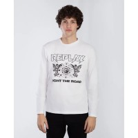 тениска,мъжки,тениски,replay,m6788,.000.2660,long,sleeve,t,shirt,white