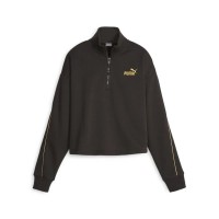 блуза,дамски,блузи,puma,minimal,gold,fl,half,zip,sweatshirt,puma,black
