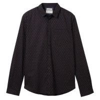 риза,с,дълъг,ръкав,мъжки,ризи,tom,tailor,1039916,fitted,printed,stretch,long,sleeve,shirt,black,geometric,design,(black)