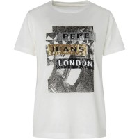 тениска,дамски,тениски,pepe,jeans,catrina,short,sleeve,t,shirt,white