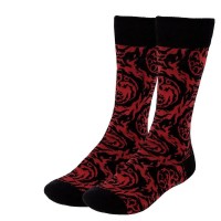 чорапи,мъжки,чорапи,дамски,чорапи,cerdá,socks,house,of,dragon,half,long,socks,red,black,(black,red)