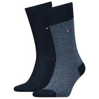 чорапи,мъжки,чорапи,tommy,hilfiger,birdseye,socks,2,pairs,jeans,(multicolor)