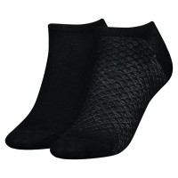 чорапи,дамски,чорапи,tommy,hilfiger,diamond,structure,short,socks,2,pairs,white,(black)
