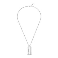 бижутерия,police,razorblade,ss,necklace,clear,(silver)