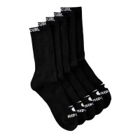 чорапи,мъжки,чорапи,дамски,чорапи,rip,curl,brand,crew,socks,5,pairs,black,(black)