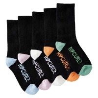 чорапи,детски,чорапи,rip,curl,school,crew,socks,5,pairs,multicolor,(black)