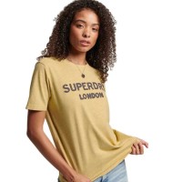 тениска,дамски,тениски,superdry,vintage,stack,graphic,short,sleeve,t,shirt,sunlight,(yellow)