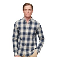 карирана,риза,дамски,ризи,мъжки,ризи,superdry,cotton,lumberjack,long,sleeve,shirt,blue,(cedar,check,navy)