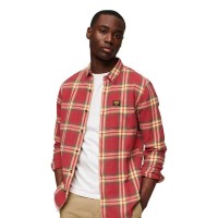 карирана,риза,мъжки,ризи,superdry,cotton,lumberjack,long,sleeve,shirt,red,(drayton,check,red)