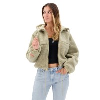 блуза,дамски,блузи,superdry,borg,boxy,full,zip,sweatshirt,brown,(explorer,sand)