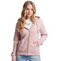 блуза,дамски,блузи,superdry,essential,logo,full,zip,sweatshirt,pink,(la,soft,pink,marl)