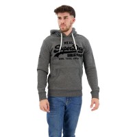 суичър,мъжки,пуловери,superdry,tonal,vintage,logo,hoodie,asphalt,grey,grit