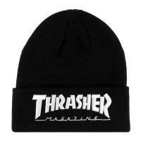шапка,всички,шапки,thrasher,embroidered,logo,beanie,black,(black,white)