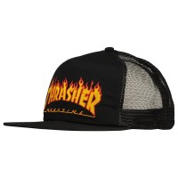шапка,всички,шапки,thrasher,flame,mesh,cap,black
