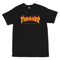 тениска,мъжки,тениски,thrasher,flame,short,sleeve,t,shirt,orange,(black)