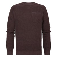 блуза,мъжки,пуловери,petrol,industries,242,sweater,dark,brick,(brown)
