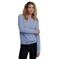 блуза,дамски,пуловери,дамски,плетени,дрехи,redgreen,susan,cable,sweater,light,blue,melange,(purple)