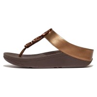 джапанки,дамски,сандали,и,чехли,fitflop,halo,bead,circle,metallic,toe,post,flip,flops,bronze,(brown)